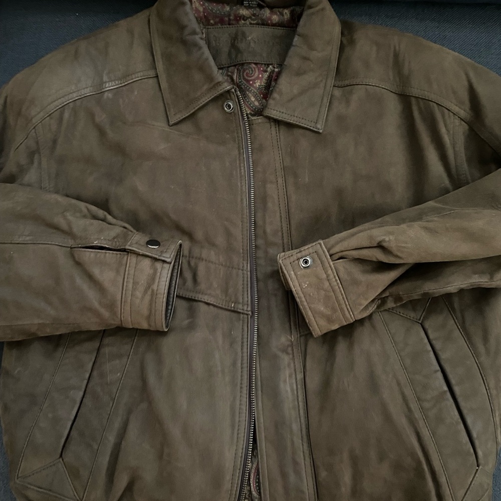 Expressions Brown Bomber Jacket VINTAGE